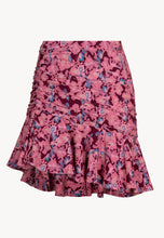 Load image into Gallery viewer, Viscose mini skirt with ruffles MEXICANA pink
