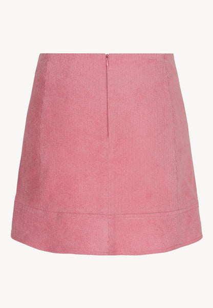 Corduroy A-line skirt with buttons KASELLA pink