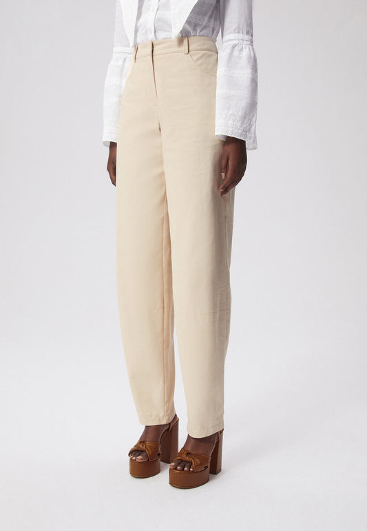 Canvas style cotton pants TONY beige