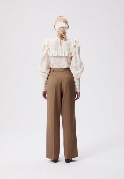 Suit trousers with wide legs BANOS beige