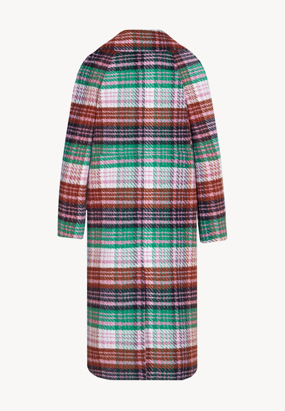 Oversized double-breasted check coat AMI multicolored