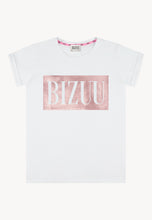 Load image into Gallery viewer, MOXY white t-shirt with metallic applique
