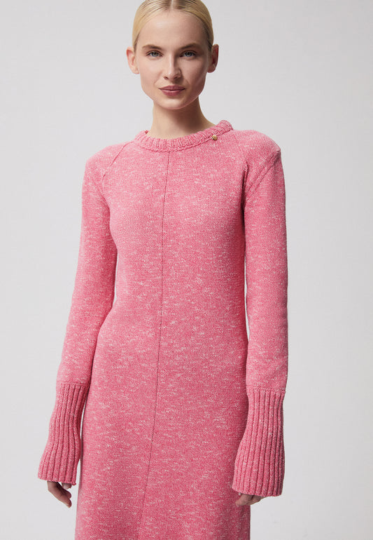 Maxi sweater dress with cuffs LABEN in pink