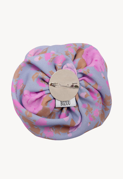 Brooch rose with long scarf ROSIE blue