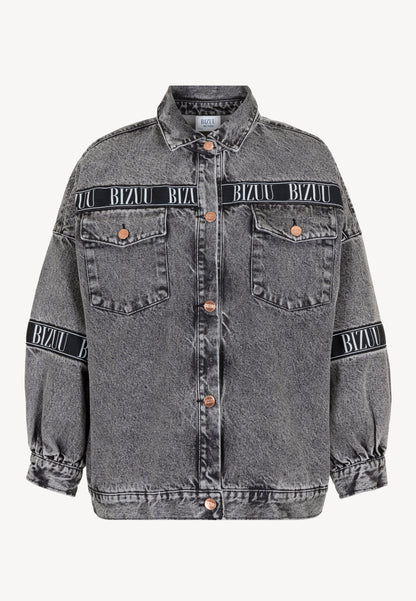 Oversized denim jacket PASSA gray