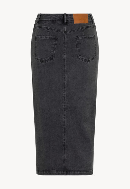 Denim skirt with faded effect TRAMING gray