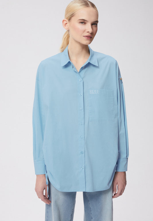 Oversized women's shirt FARO in blue