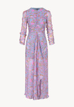 Load image into Gallery viewer, Maxi dress with long sleeves CLAUDEA blue
