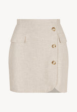 Load image into Gallery viewer, Mini skirt with buttons EVIE beige
