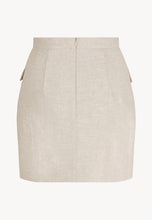 Load image into Gallery viewer, Mini skirt with buttons EVIE beige
