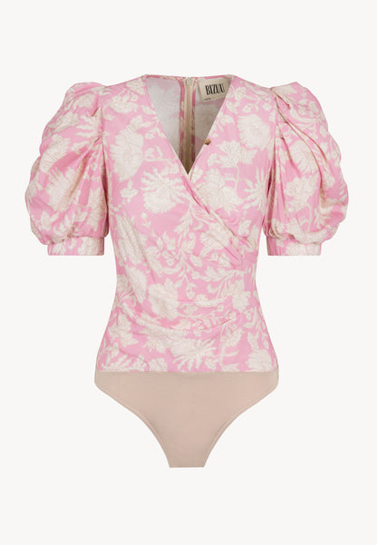 Women's floral bodysuit ORAJA pink