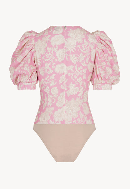 Women's floral bodysuit ORAJA pink