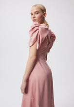 Load image into Gallery viewer, Midi dress with puffy sleeves MONROE pink
