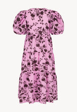 Load image into Gallery viewer, Maxi dress with puff sleeves ADDY pink
