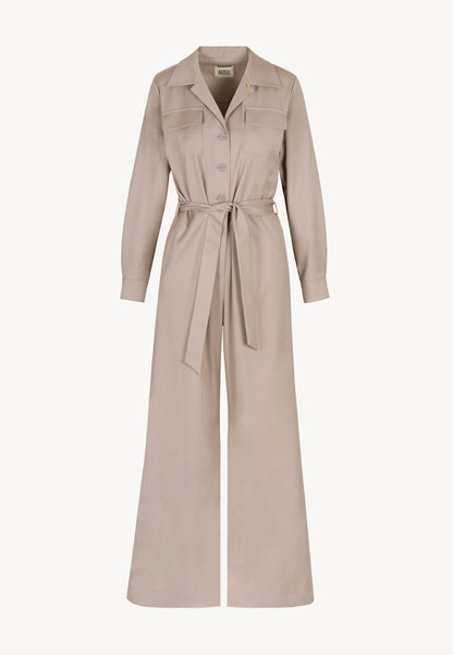 Long jumpsuit with wide legs SAVANA beige