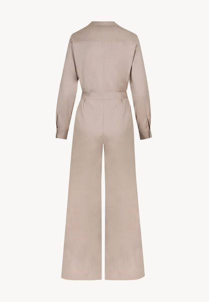 Long jumpsuit with wide legs SAVANA beige