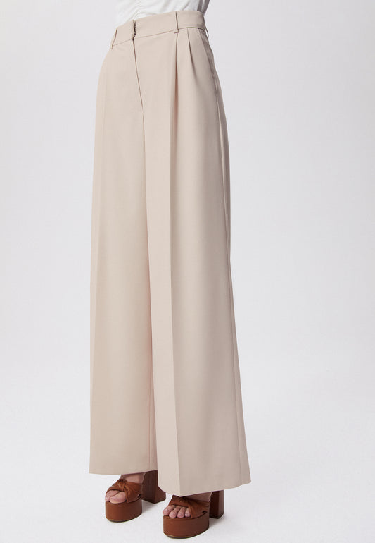 Wide-leg pants REBE beige