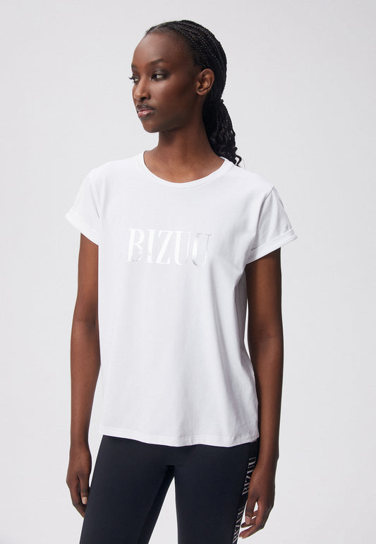T-shirt with the inscription JUNY white