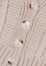 Load image into Gallery viewer, Cardigan with branded buttons and ribbing ASSI gray

