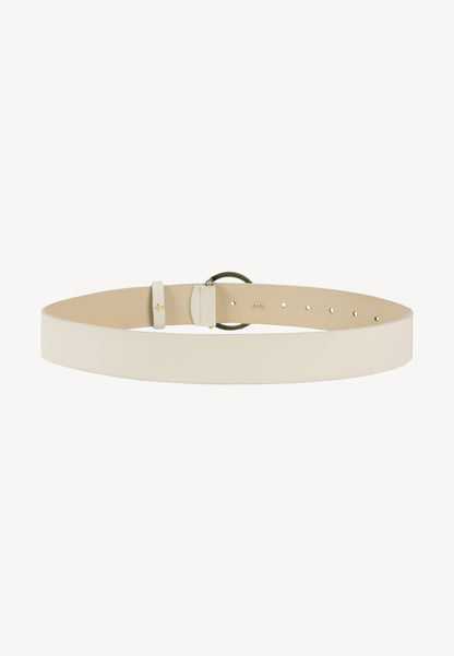 REVO belt with decorative buckle, cream