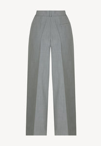 BANOS wide-leg trousers with pleats in grey