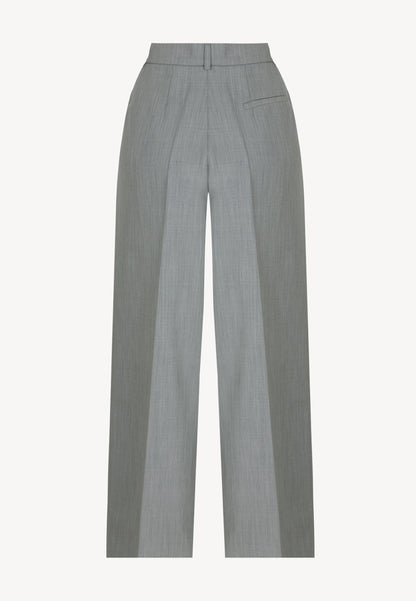 BANOS wide-leg trousers with pleats in grey