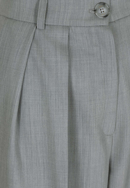 BANOS wide-leg trousers with pleats in grey