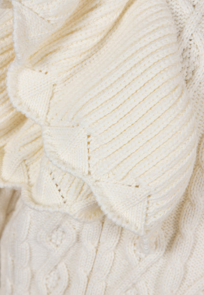 Sweater with decorative braid SVANDIA cream