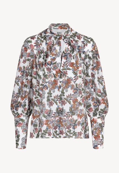 HANAYA floral print shirt in white