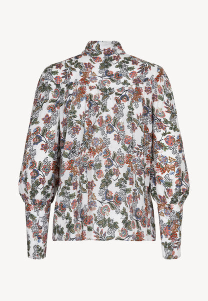 HANAYA floral print shirt in white