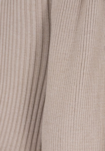 AMANDA midi dress accentuating the figure, beige