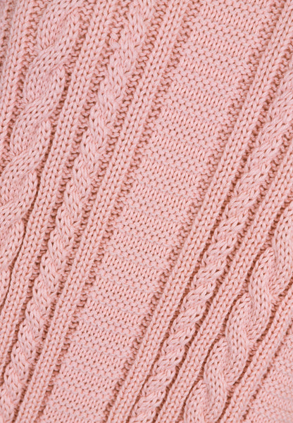 MUENTE sweater with a plait weave, pink