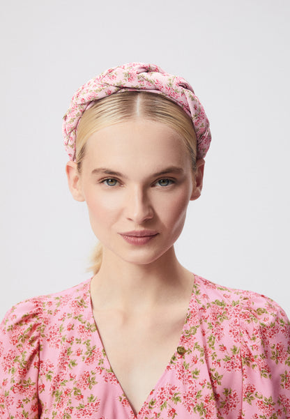 Hairband with original floral intertwine print NESSA