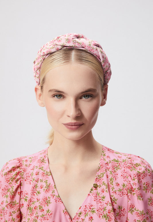 Hairband with original floral intertwine print NESSA
