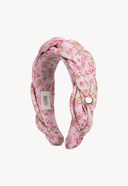 Hairband with original floral intertwine print NESSA