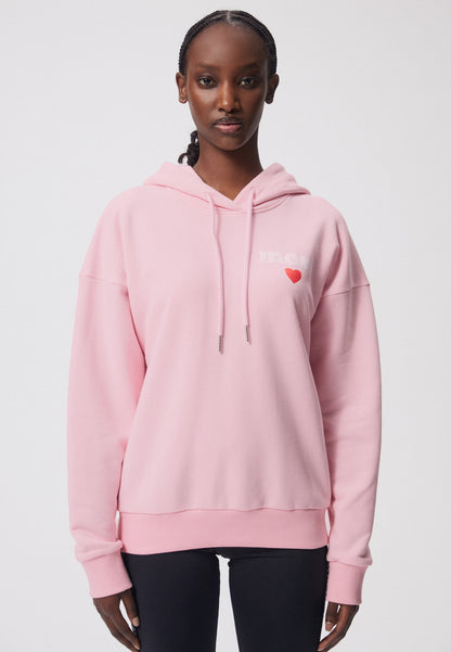 Oversized hoodie with print MOMMY pink