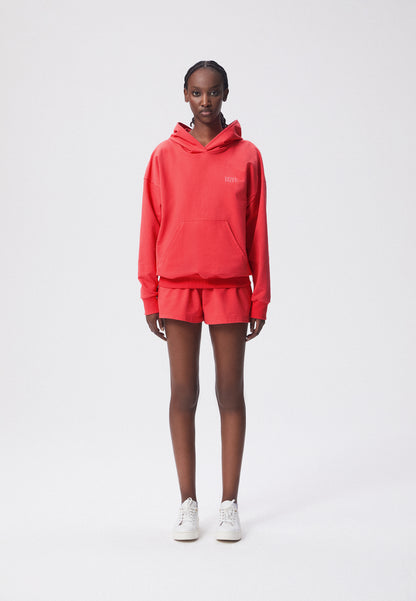 Oversize hoodie with kangaroo pocket LINDSAY red