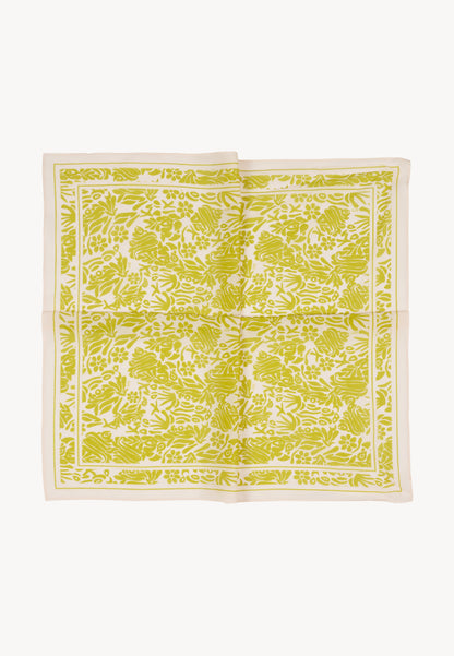 Floral cotton scarf, LUHMRA in green