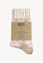 Load image into Gallery viewer, Cotton socks with a custom floral print SERAFIL beige
