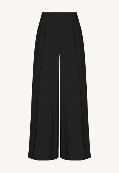 Wide-leg pants with a high waist SERAM black