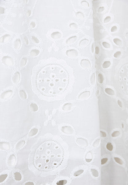 Shorts with decorative broderie anglaise TIMIKA white