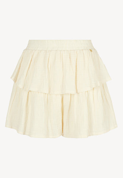 Muslin shorts with ruffles OSTER cream