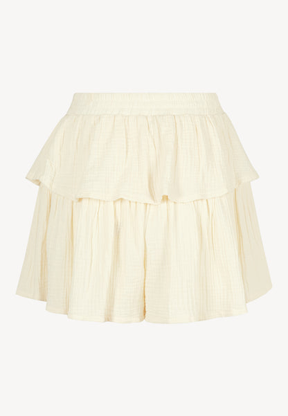 Muslin shorts with ruffles OSTER cream