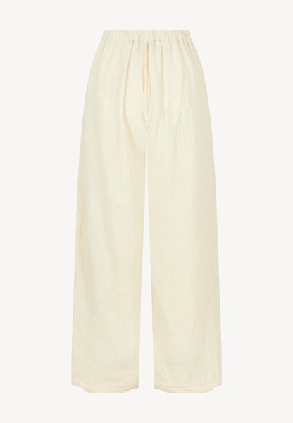 Wide-leg pants made of muslin SALI cream