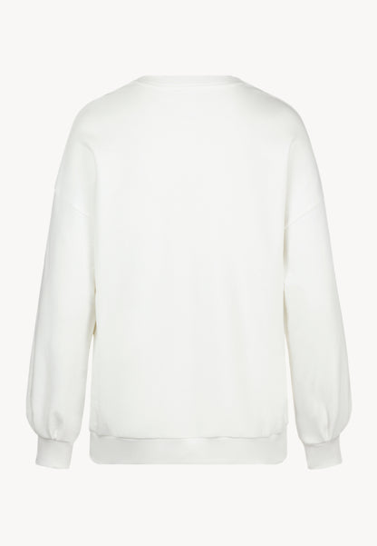 Women's cotton sweatshirt with cuffs DANNISA cream