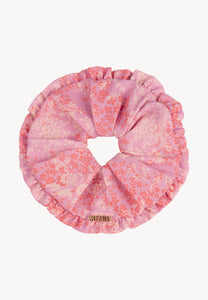 Hair band with original floral print ROSA pink