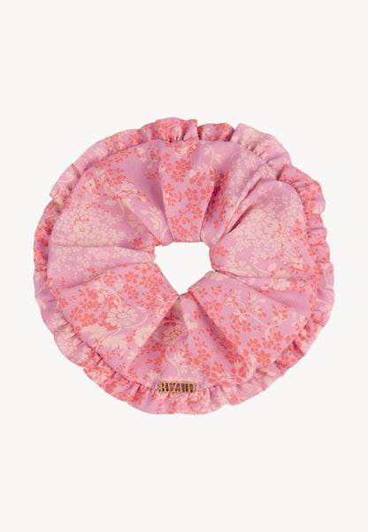 Hair band with original floral print ROSA pink