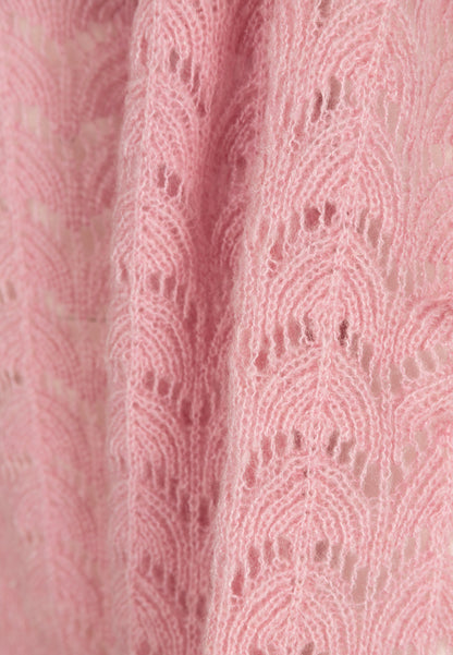 Sweater with openwork knit and ribbing HENNIX pink