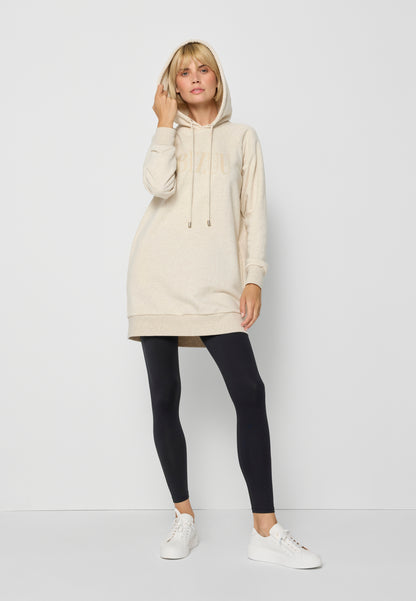 Hoodie with pocket ELEA beige