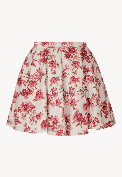 Floral mini skirt MALE cream